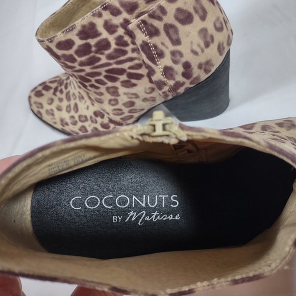Coconuts by Matisse Moonlight Leopard Print Booties Women's Size 9.5 Tan Brown - Picture 9 of 11